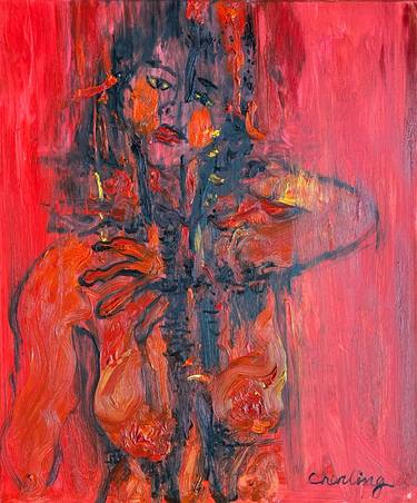 Original Expressionism Nude Painting by Ling Chen