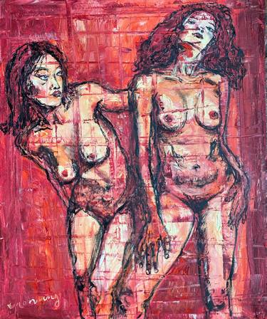 Original Expressionism Nude Painting by Ling Chen