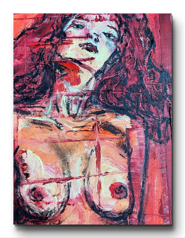 Original Expressionism Nude Painting by Ling Chen