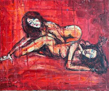 Original Expressionism Nude Painting by Ling Chen