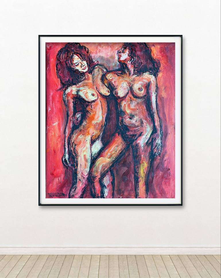 Original Expressionism Nude Painting by Ling Chen