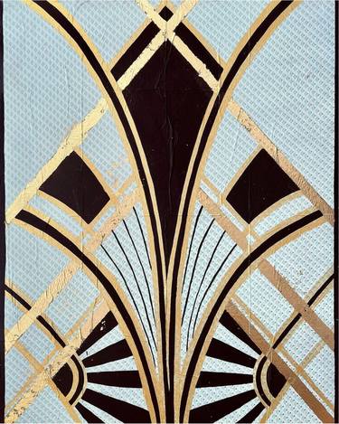 Original Art Deco Geometric Mixed Media by Marcelle Murdock