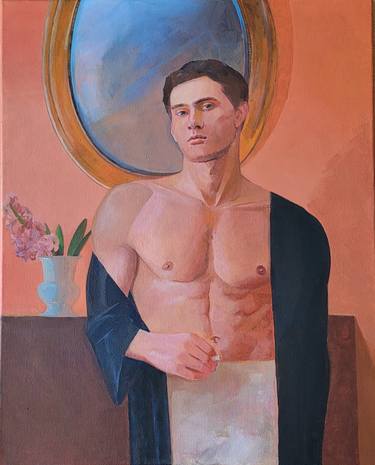 Original Portraiture Men Paintings by Irina May