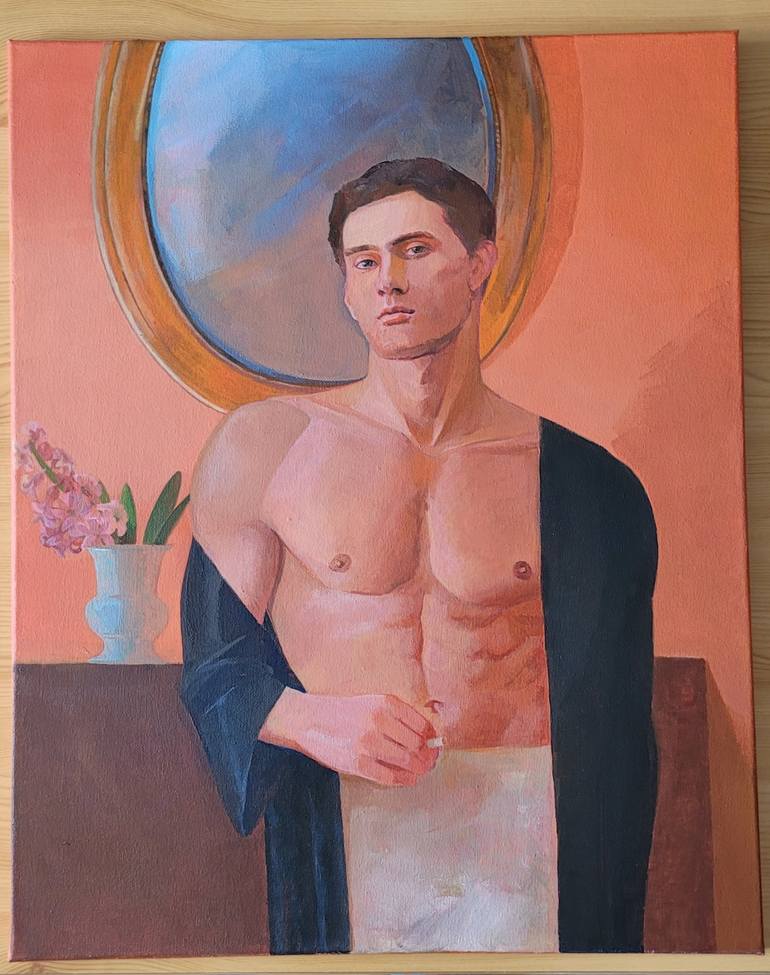 Original Portraiture Men Painting by Irina May