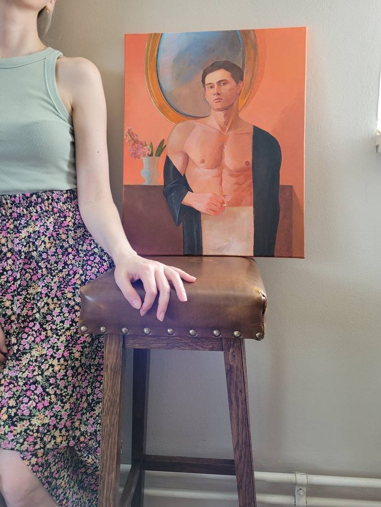 Original Portraiture Men Painting by Irina May