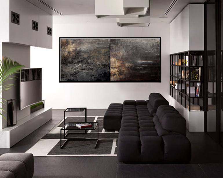 Original Abstract Expressionism Landscape Painting by J Jie Li