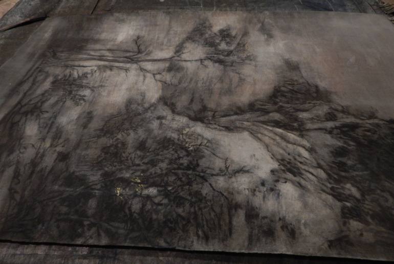 Original Abstract Expressionism Landscape Painting by J Jie Li