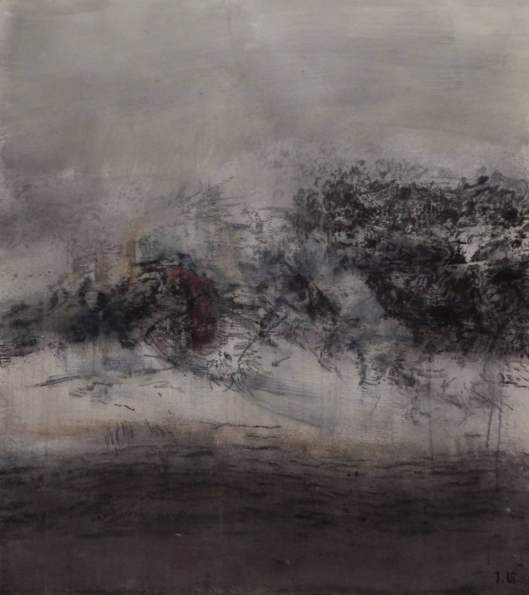 Original Abstract Expressionism Landscape Paintings by J Jie Li
