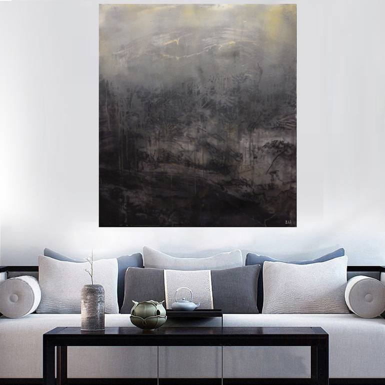Original Abstract Expressionism Landscape Painting by J Jie Li
