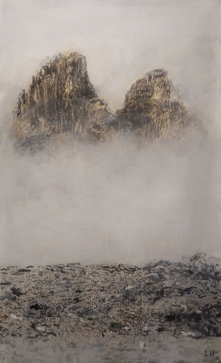 Original Conceptual Landscape Paintings by J Jie Li