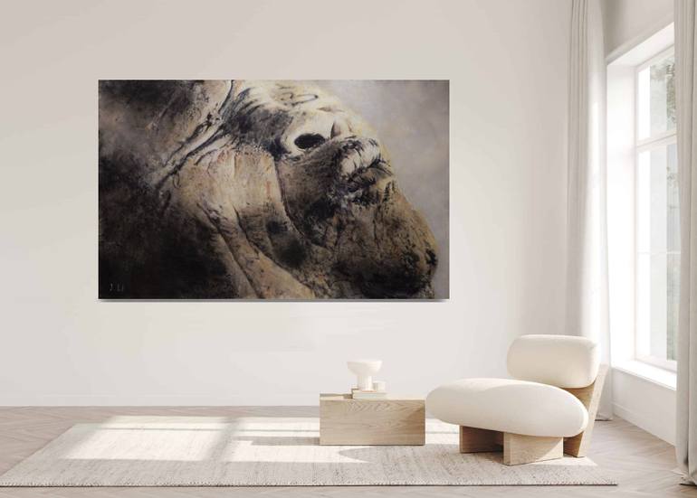 Original Abstract Expressionism People Painting by J Jie Li