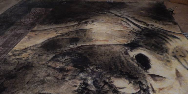 Original Abstract Expressionism People Painting by J Jie Li