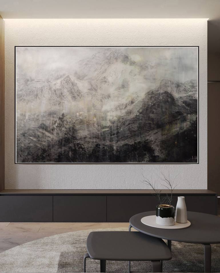Original Abstract Expressionism Landscape Painting by J Jie Li