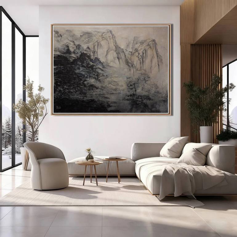 Original Abstract Expressionism Landscape Painting by J Jie Li