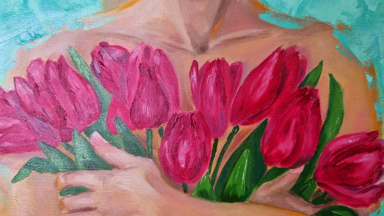Original Impressionism Women Painting by Julia Velyka