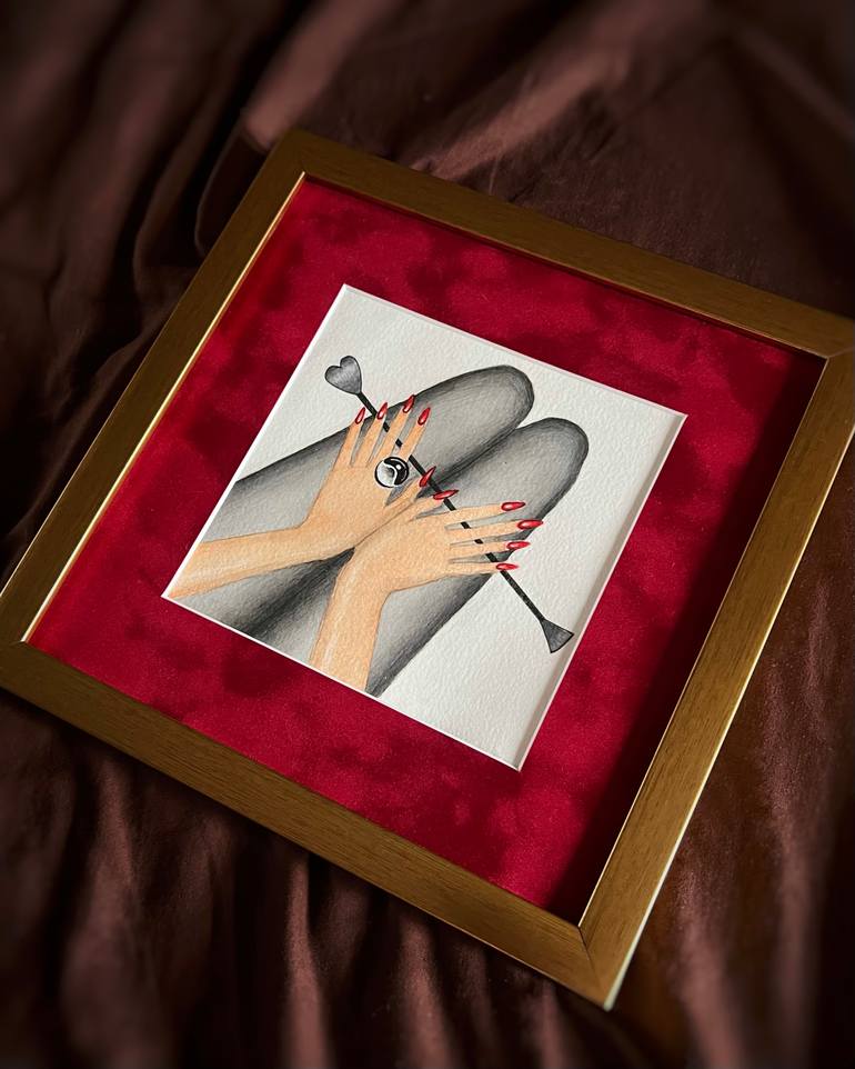 Original Abstract Erotic Painting by Anastasiia Kolhan
