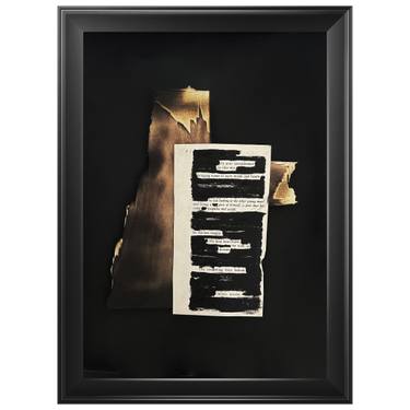 Original Black & White Typography Mixed Media by Alek Bélanger