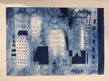 Original Expressionism Architecture Printmaking by Marcus Miller