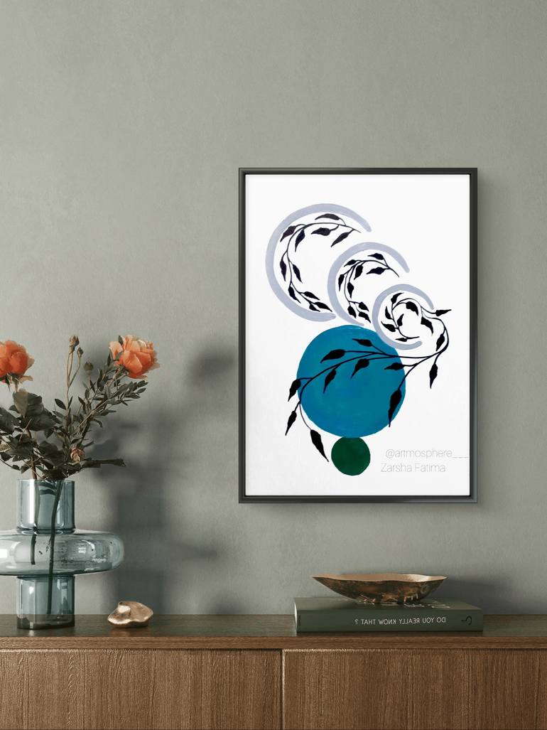 Original Art Deco Abstract Painting by Ayesha Khalid