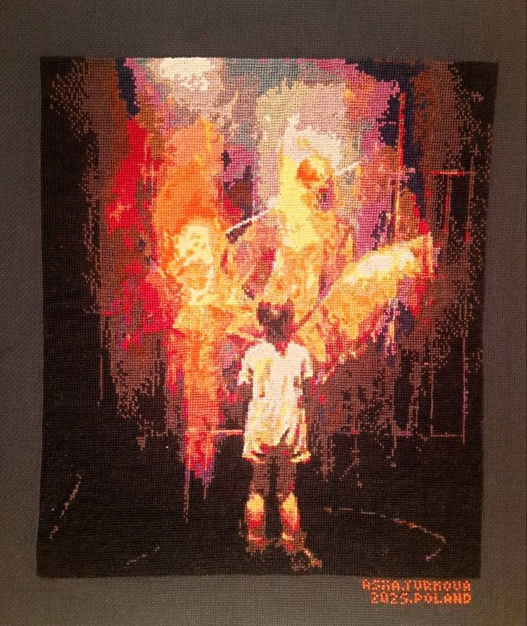 Original Abstract Expressionism Abstract Mixed Media by Anastasiia Yurkova