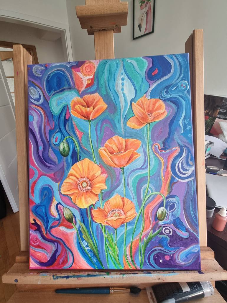 Original Contemporary Abstract Painting by Nina Lazar