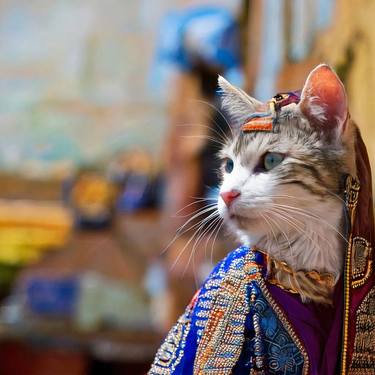 Print of Artificial Intelligence Cats Digital by Magali Roth