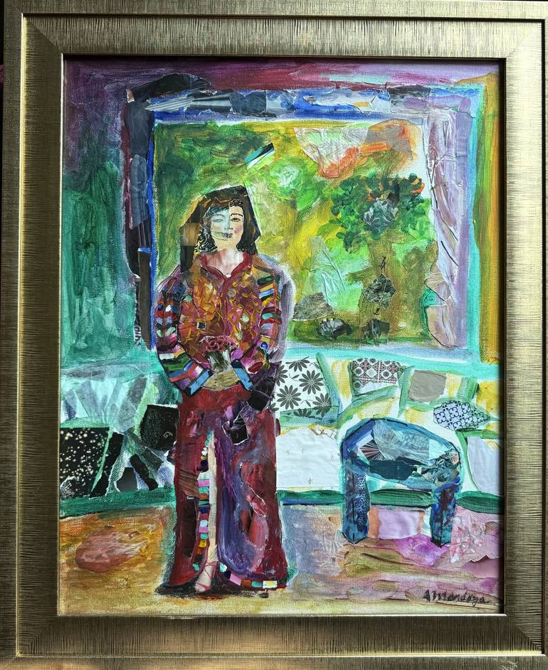 Original Abstract Expressionism Women Collage by Ana Ximena Mendoza Salazar