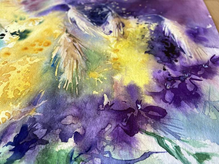 Original Impressionism Floral Painting by Natalia Galnbek