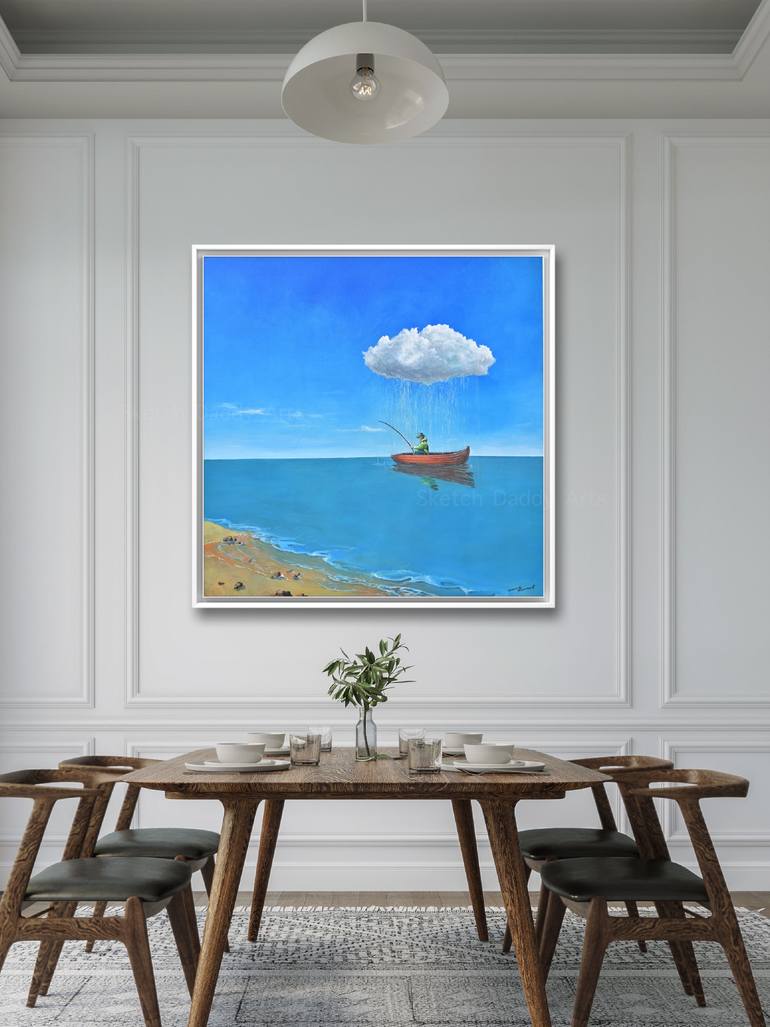 Original Contemporary Seascape Painting by Manish Kumawat
