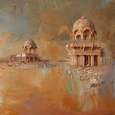 Original Abstract Expressionism Architecture Paintings by Yaani Jaani