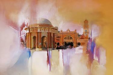 Original Abstract Expressionism Architecture Paintings by Yaani Jaani