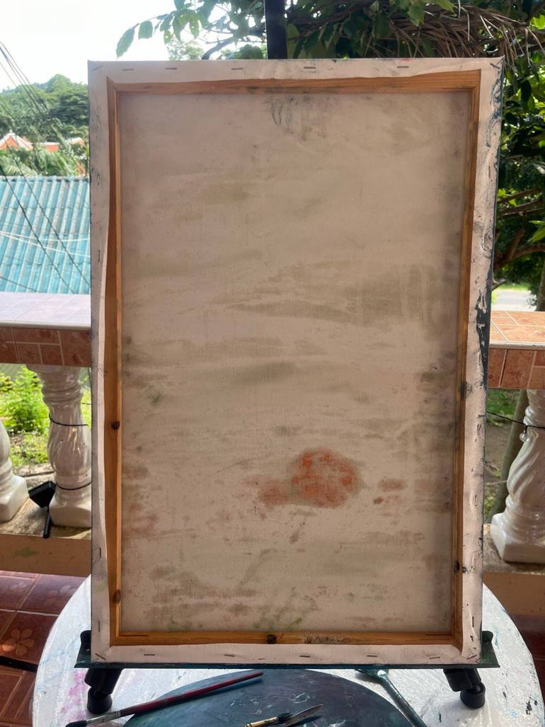 Original Abstract Language Painting by Lucy Moon