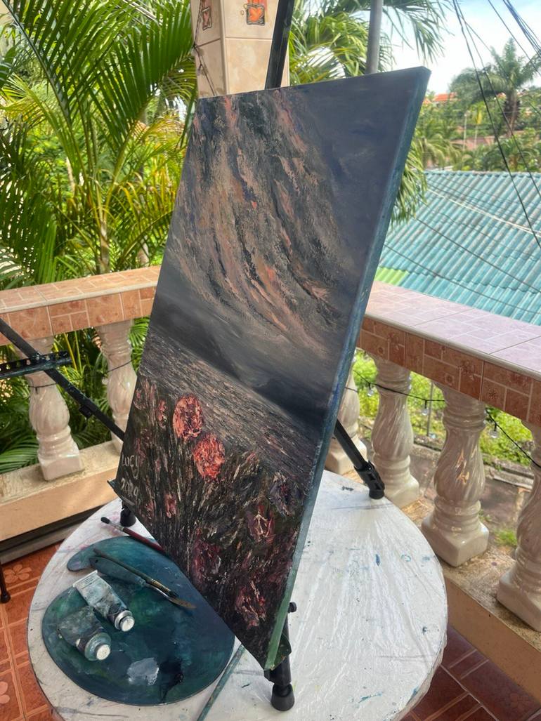Original Abstract Language Painting by Lucy Moon