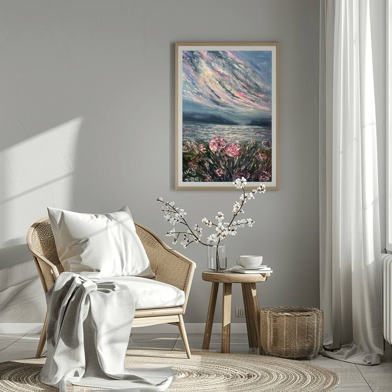 Original Abstract Language Painting by Lucy Moon