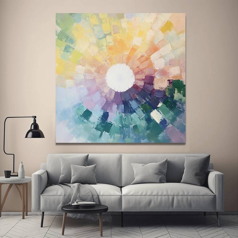 Original Algorithmic Outer Space Painting by Lucy Moon