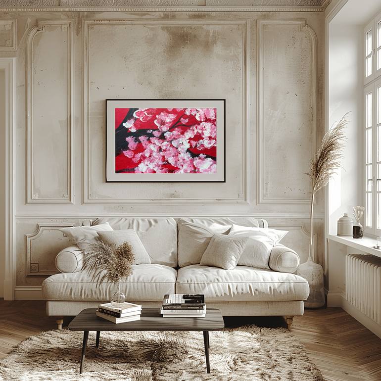 Original Abstract Garden Painting by Lucy Moon