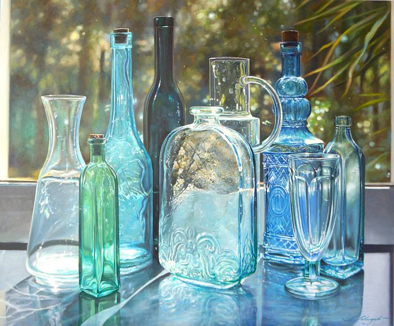 Original Photorealism Still Life Paintings by Sergej Sologub