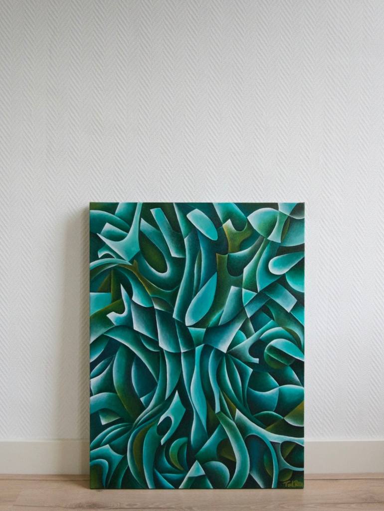 Original Abstract Nature Painting by Tessel Van der Putte