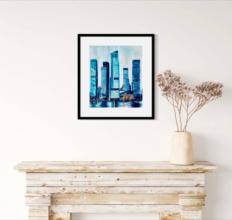 Original Contemporary Cities Painting by Mónica Barbará