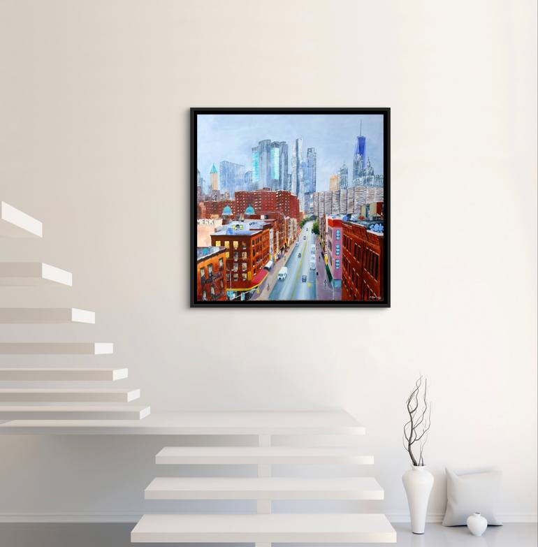 Original Contemporary Cities Painting by Mónica Barbará