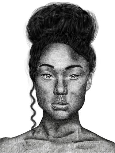 Original Black & White People Digital by Ace Illustrates