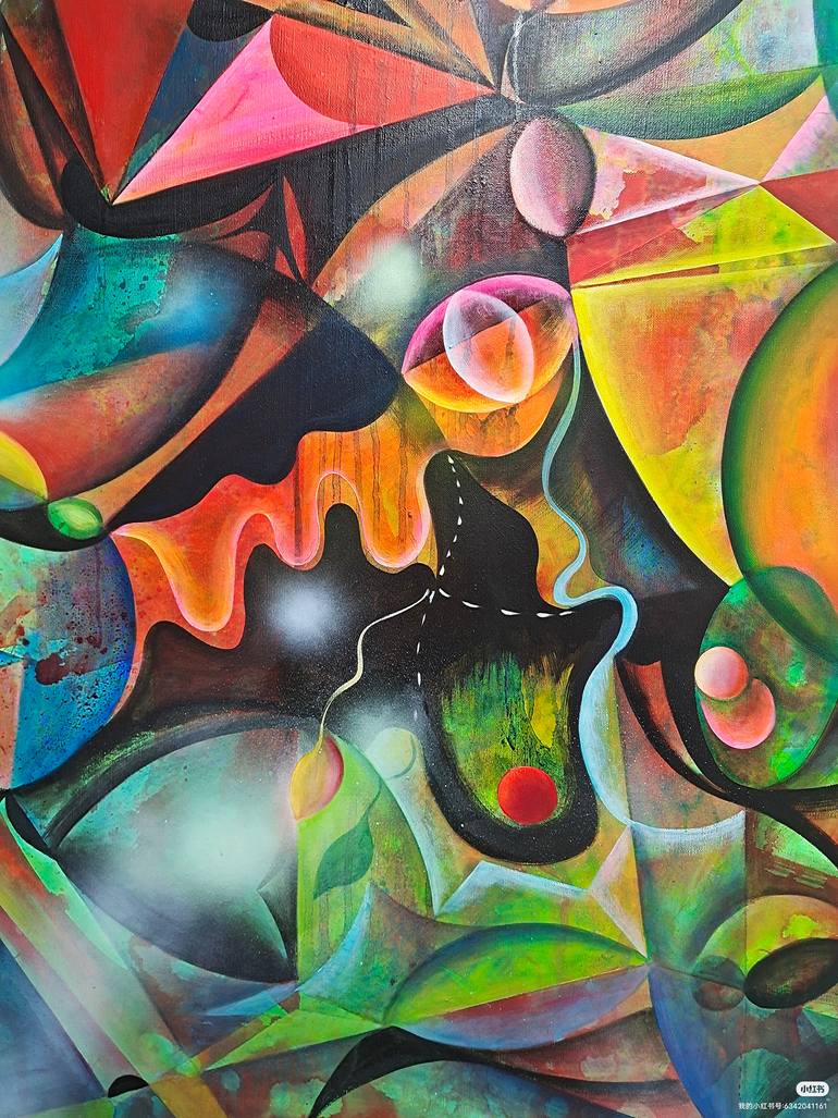 Original Abstract Expressionism Abstract Painting by Da Hong