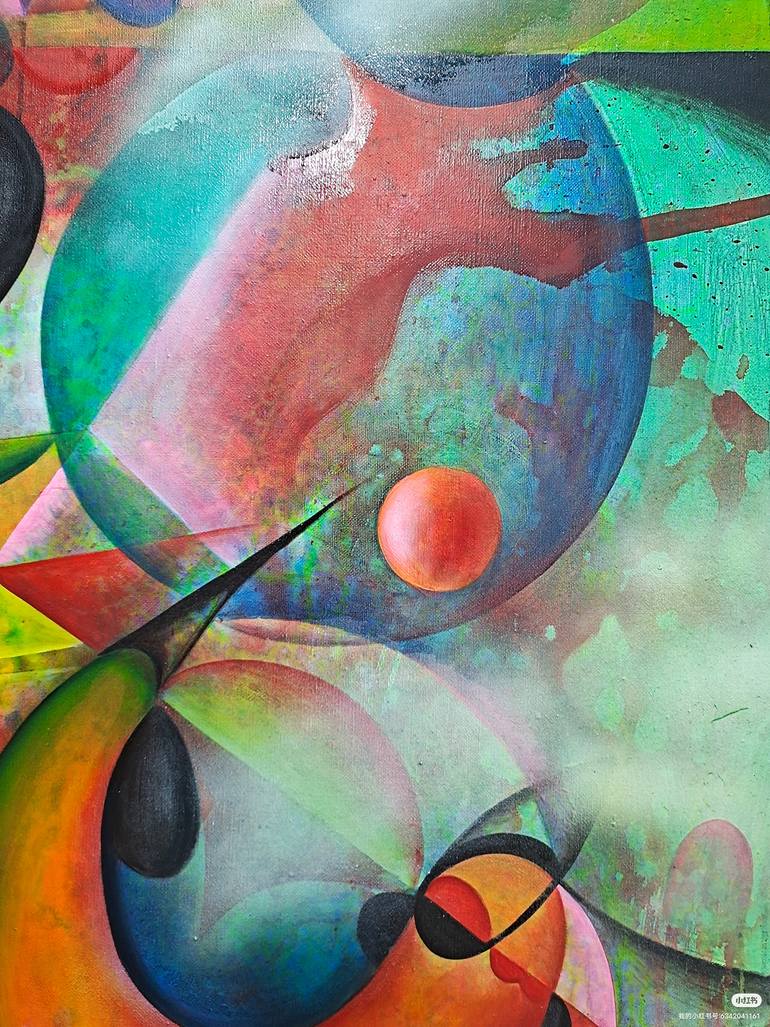 Original Abstract Expressionism Abstract Painting by Da Hong