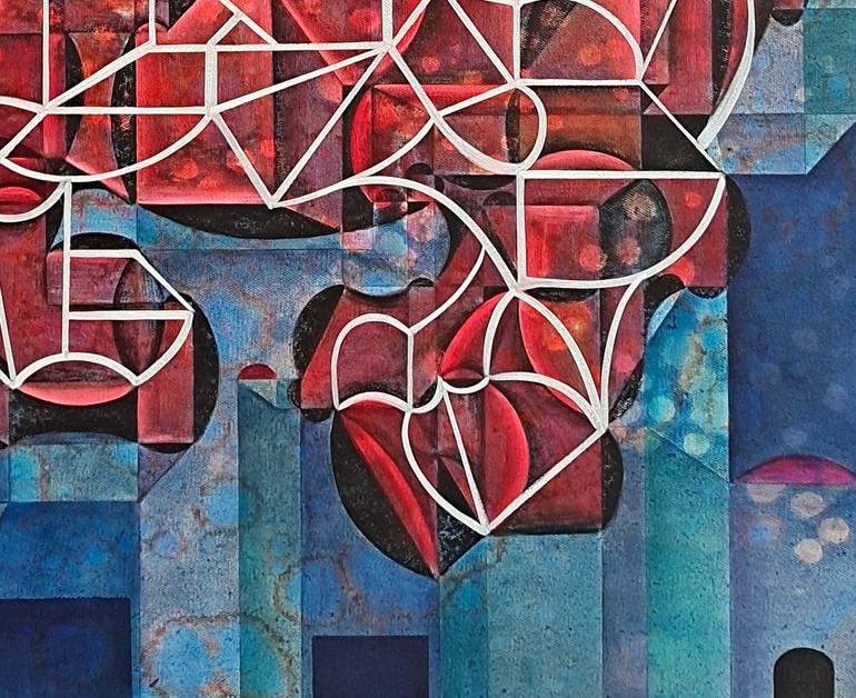 Original Abstract Expressionism Abstract Painting by Da Hong
