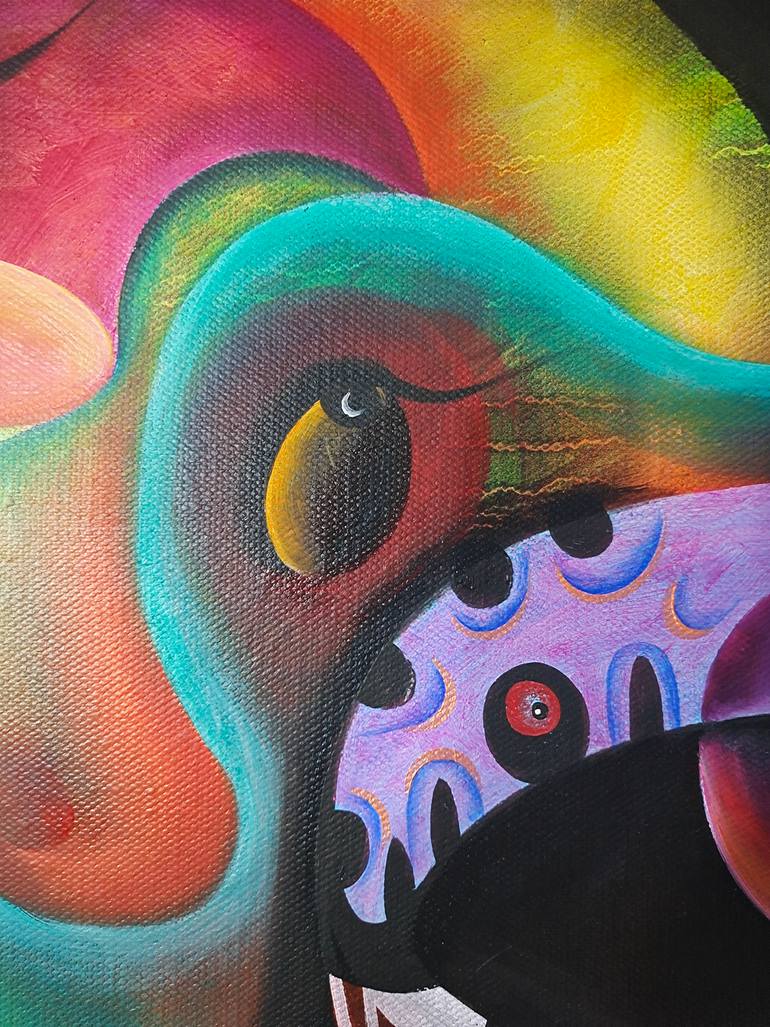 Original Abstract Expressionism Animal Painting by Da Hong