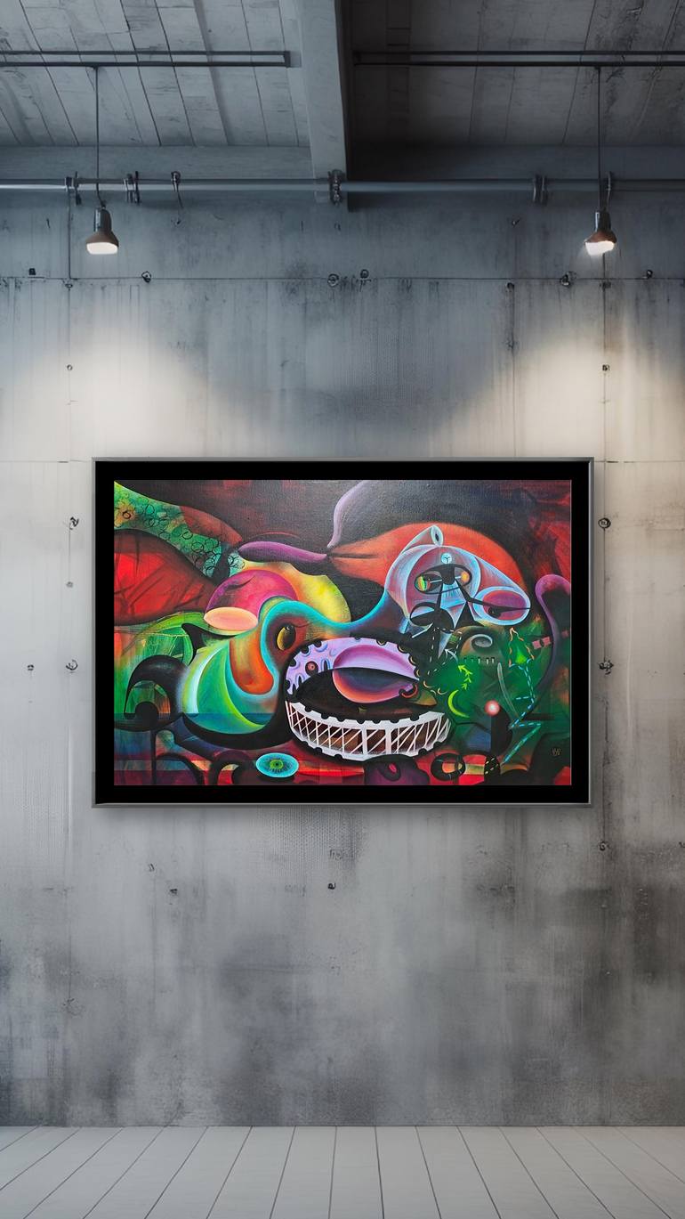 Original Abstract Expressionism Animal Painting by Da Hong