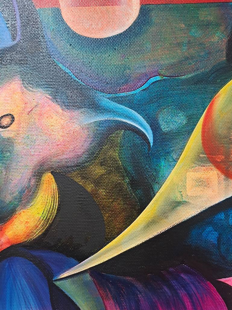 Original Abstract Expressionism Music Painting by Da Hong