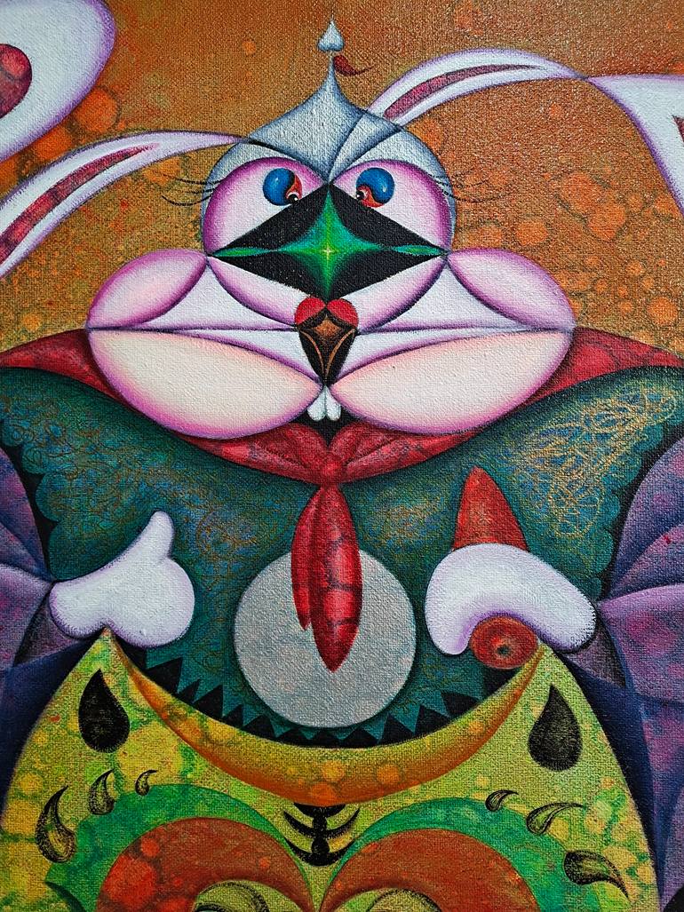 Original Abstract Expressionism Music Painting by Da Hong