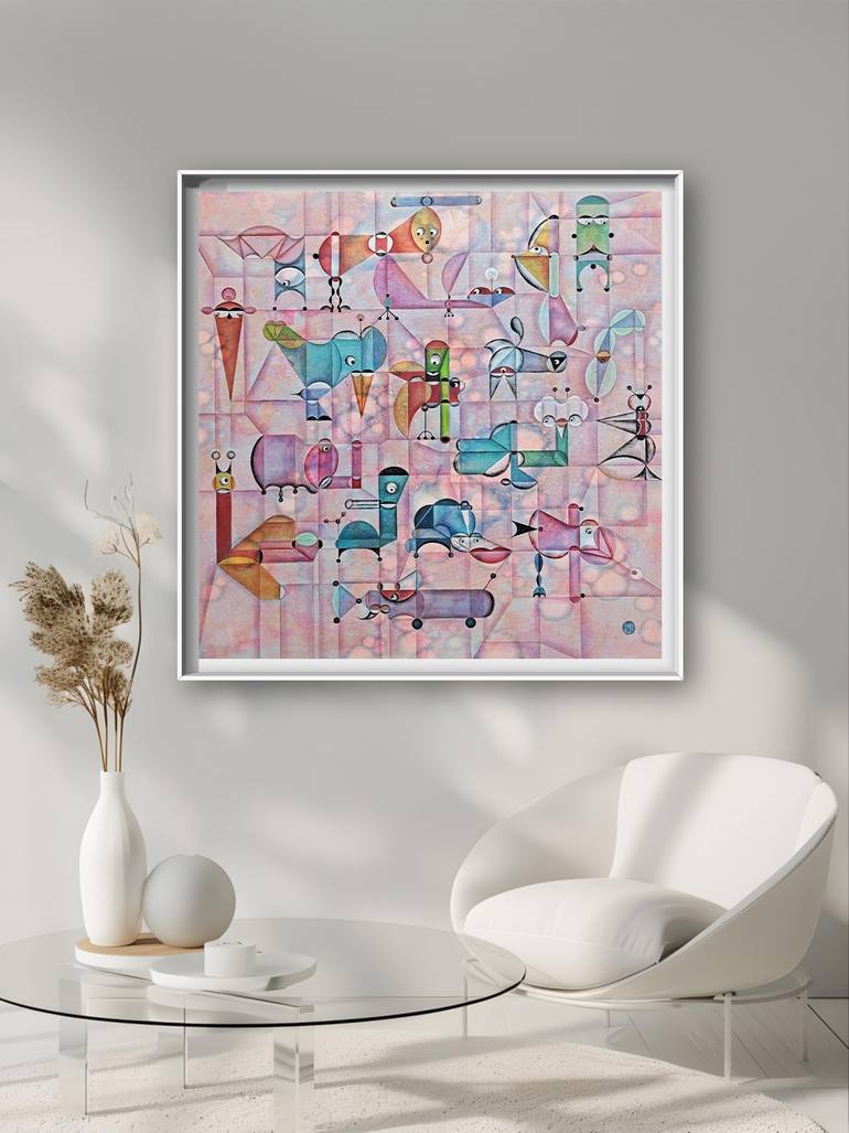 Original Abstract Expressionism Abstract Painting by Da Hong
