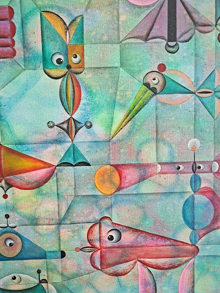 Original Abstract Expressionism Abstract Painting by Da Hong